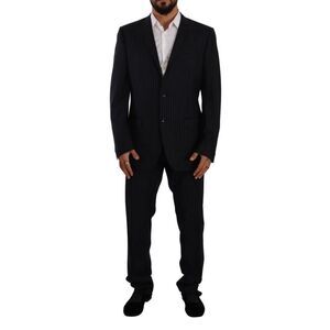 Domenico Tagliente Gray Polyester Single Breasted Formal Men's Suit